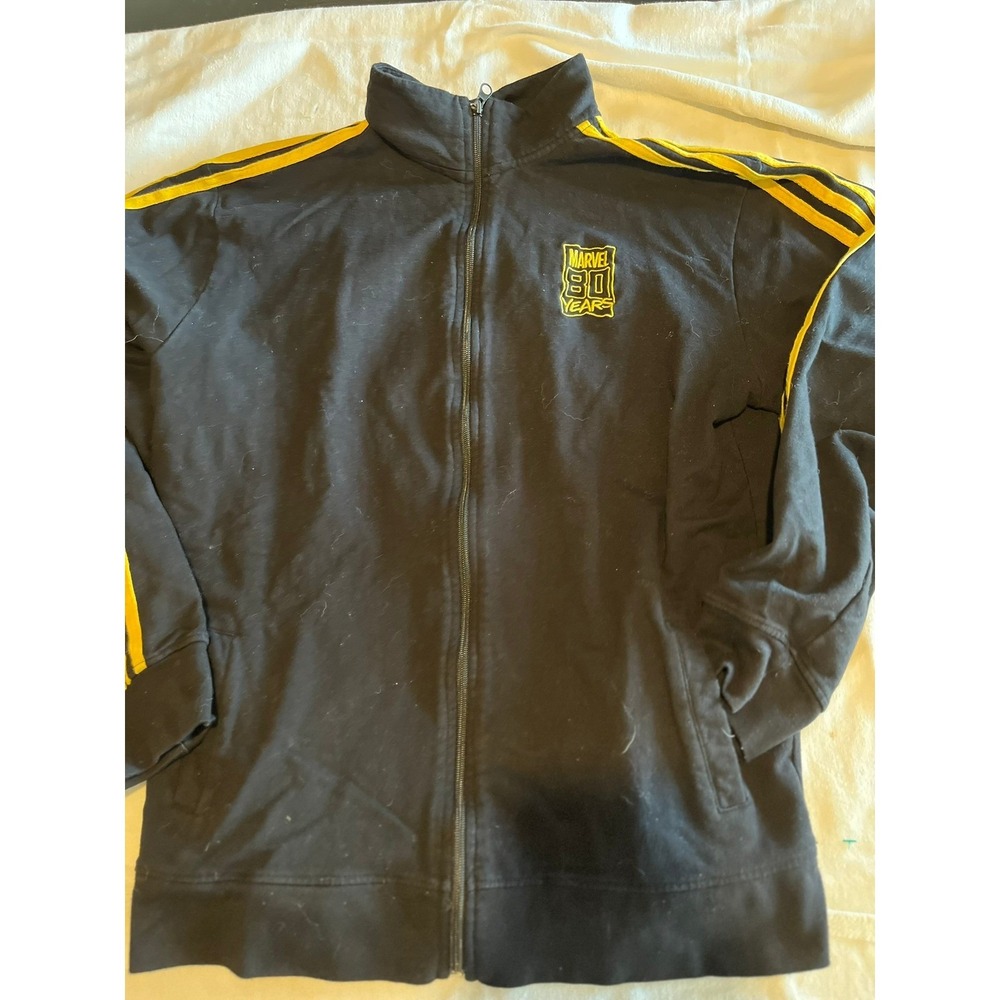 Marvel 80 Years Black and Yellow Full Zip Lightweight Jacket